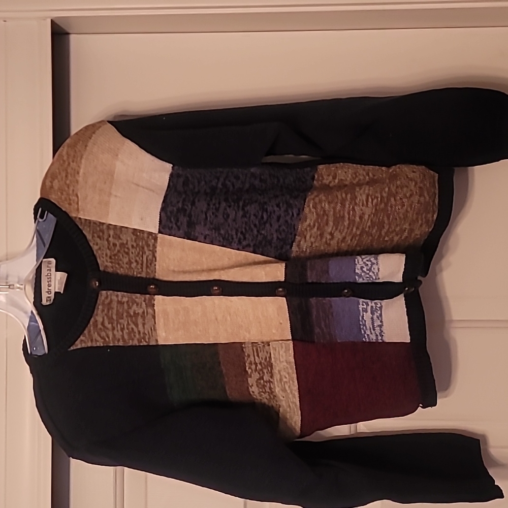 Dressbarn Navy and Color Block Sweater